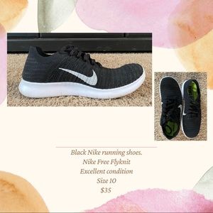 Black Nike FlyKnit Running Shoe